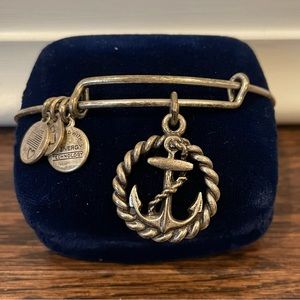 ALEX & ANI Anchor Nautical Charm Bracelet in Silver Tone - PreOwned